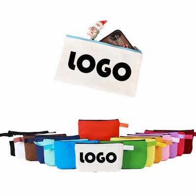 Multi-purpose Canvas Zippered Storage Pouch