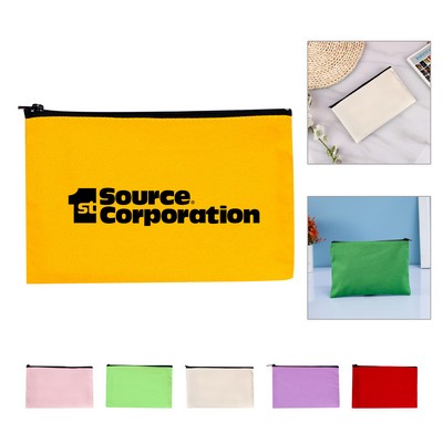 Canvas Zipper Cosmetic Pouch